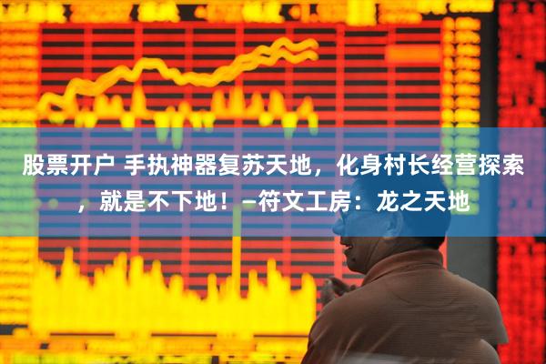股票开户 手执神器复苏天地，化身村长经营探索，就是不下地！—符文工房：龙之天地