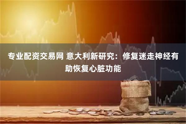 专业配资交易网 意大利新研究：修复迷走神经有助恢复心脏功能